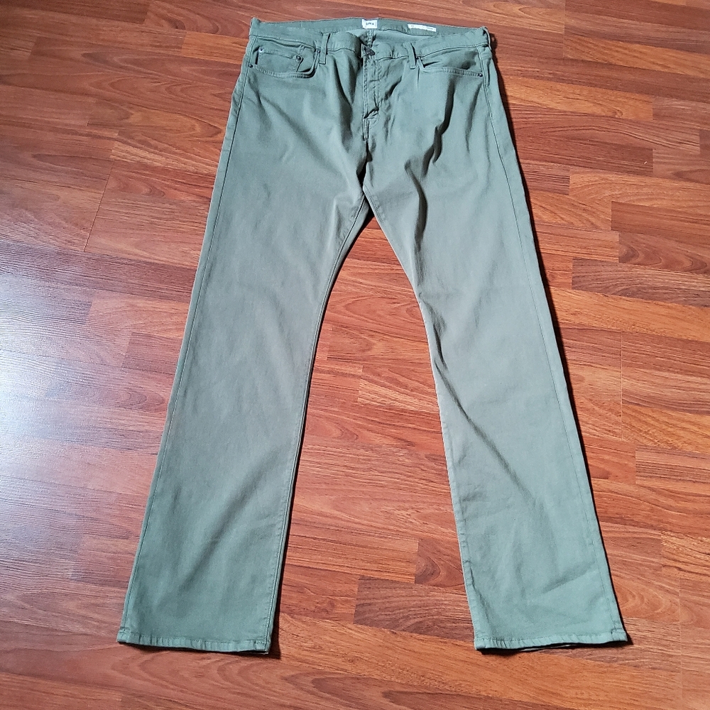 Edwin Performance Jace Straight Leg Twill Khaki Jeans Pants Size 38 Olive Green